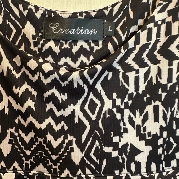 Black and Grey Tiered Women's Dress - Picture 5 of 7